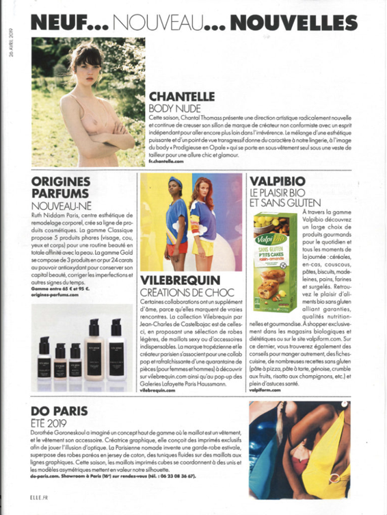 Article sur le magazine Neuf...Nouveau...Nouvelles présentant différents produits de différentes marques.